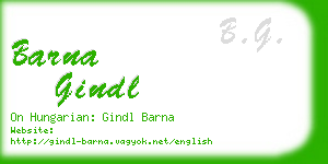 barna gindl business card